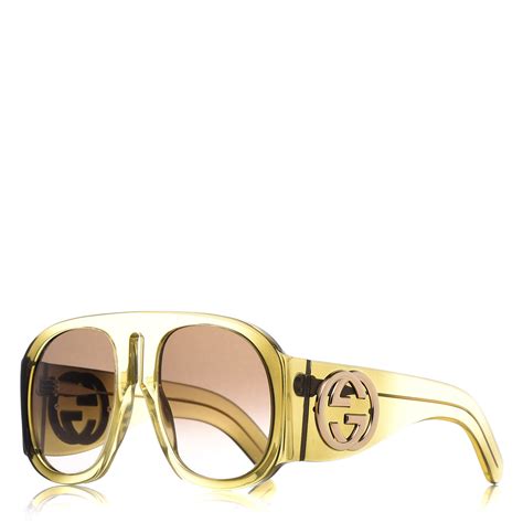 gucci yellow glasses|gucci sunglasses with yellow lenses.